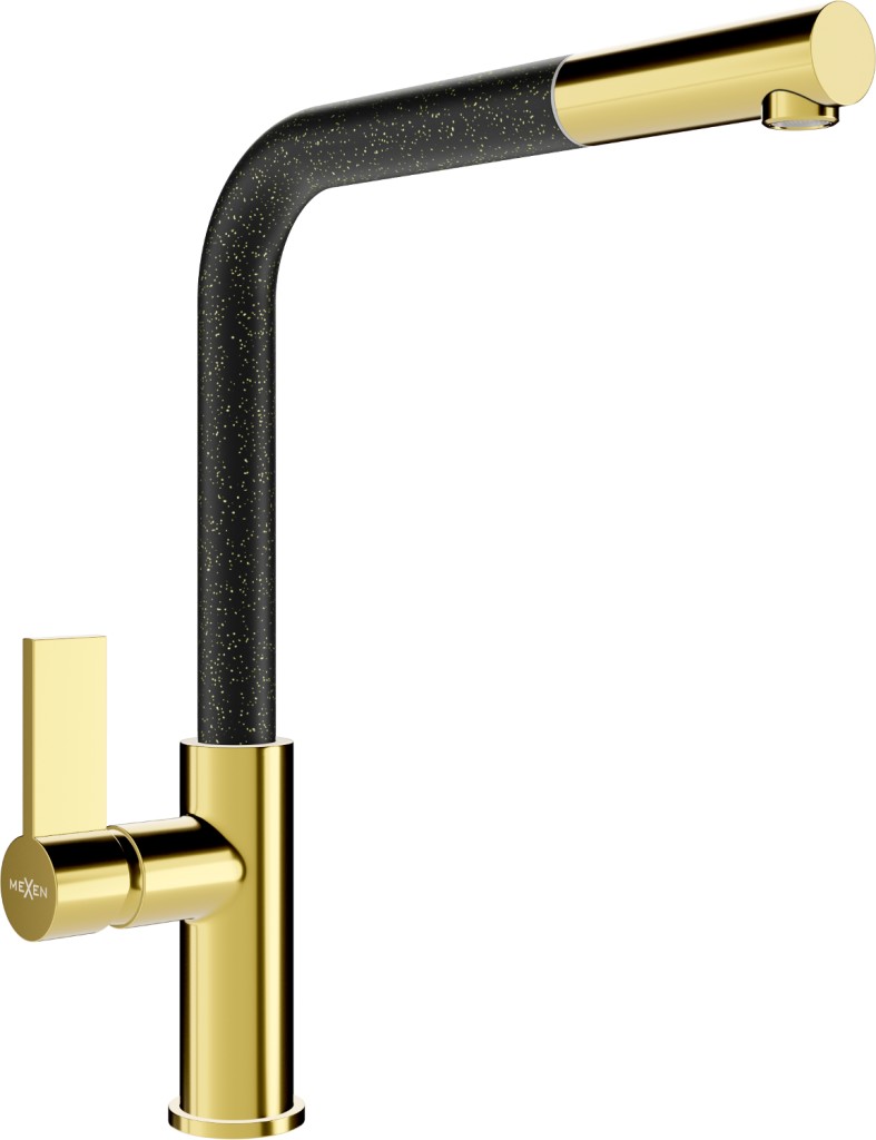 MEXEN MEXEN - Flora drezová batéria, zlatá/čierna 670401-75