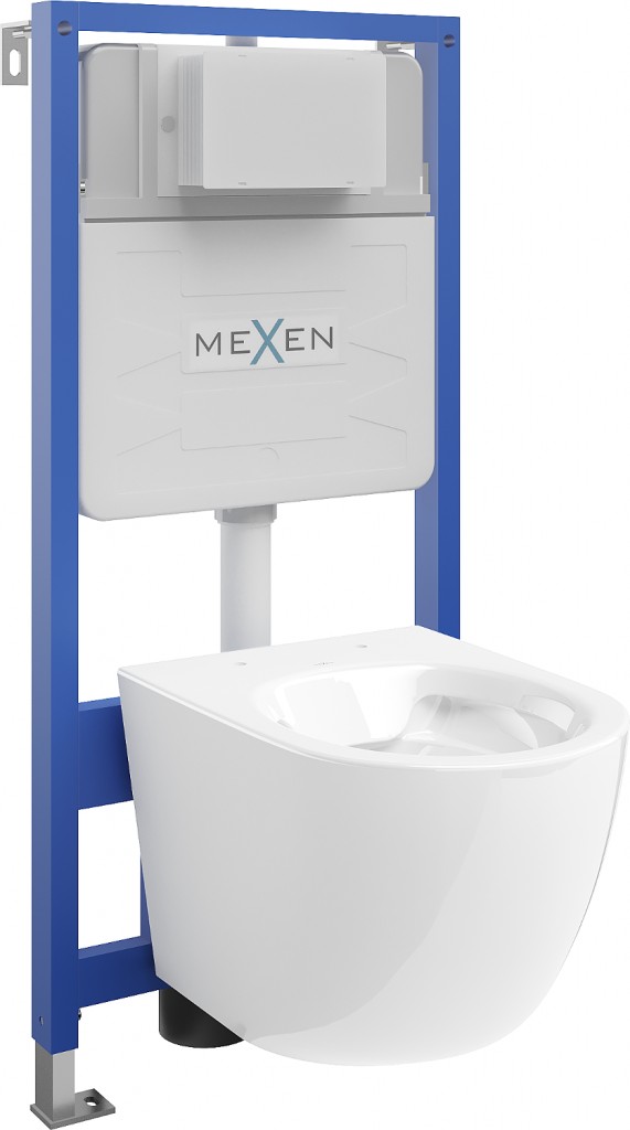 MEXEN/S - WC predstenová inštalačná sada Fenix Slim s misou WC Lena, biela 6103322XX00