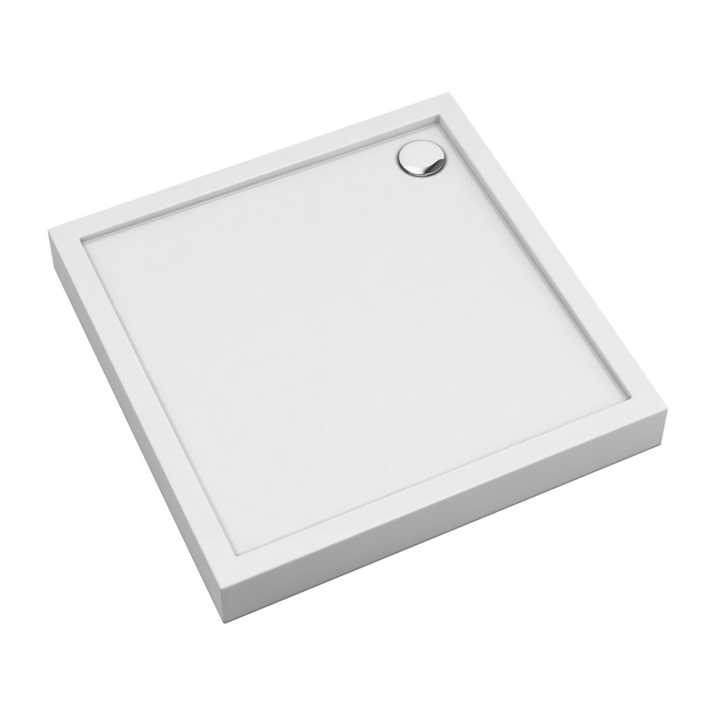 E-shop OMNIRES - CAMDEN akrylátová sprchová vanička štvorec, 80 x 80 cm biela lesk /BP/ CAMDEN80/KBP