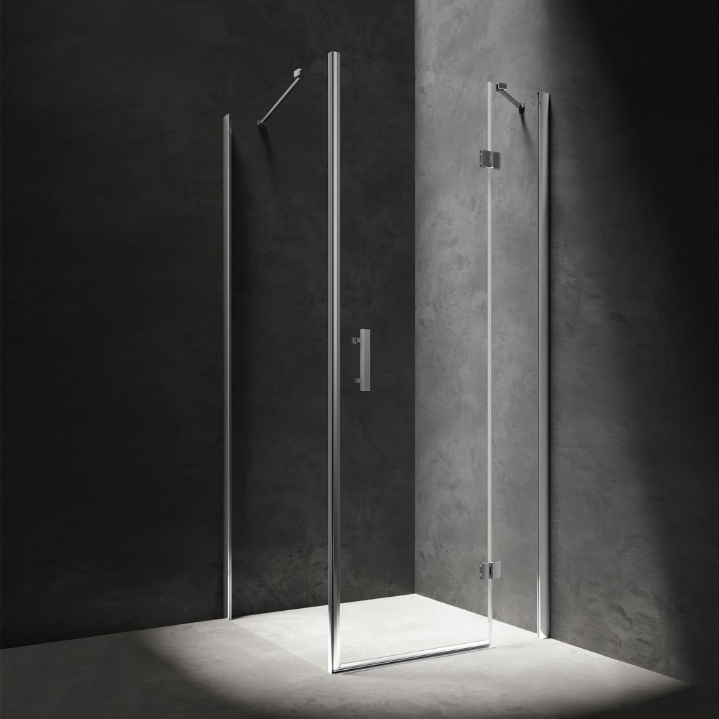 OMNIRES - MANHATTAN obdĺžnikový sprchovací kút s krídlovými dverami, 80 x 120 cm chróm / transparent /CRTR/ MH8012CRTR