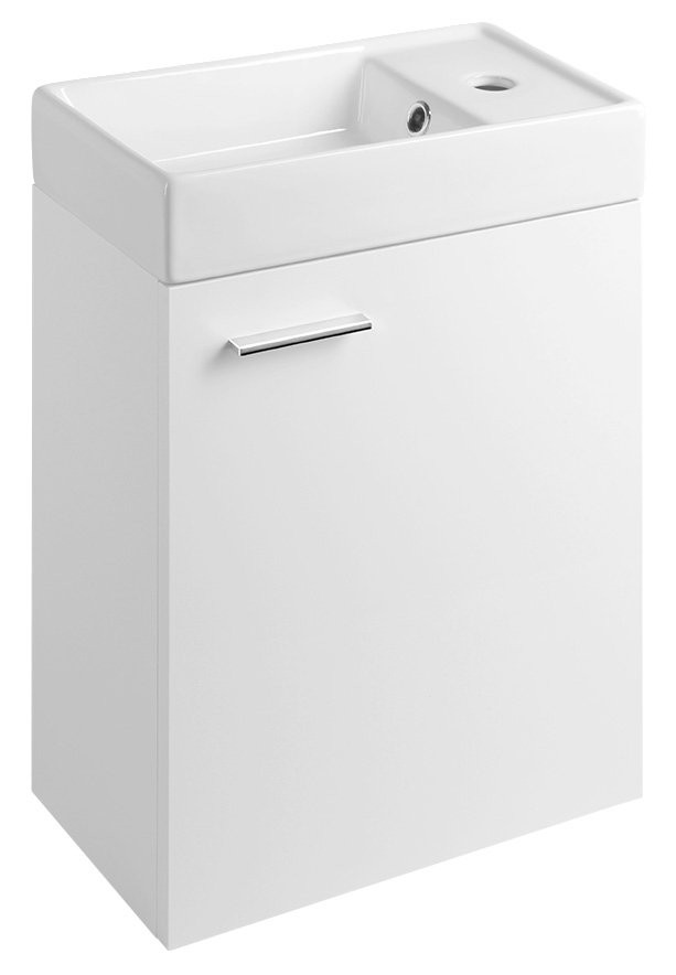 E-shop AQUALINE - ZOJA skrinka s keramickým umývadlom 40x22 cm, biela 51049A-02
