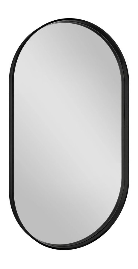 E-shop SAPHO - AVONA oválne zrkadlo v ráme 40x70cm, čierna mat AV400
