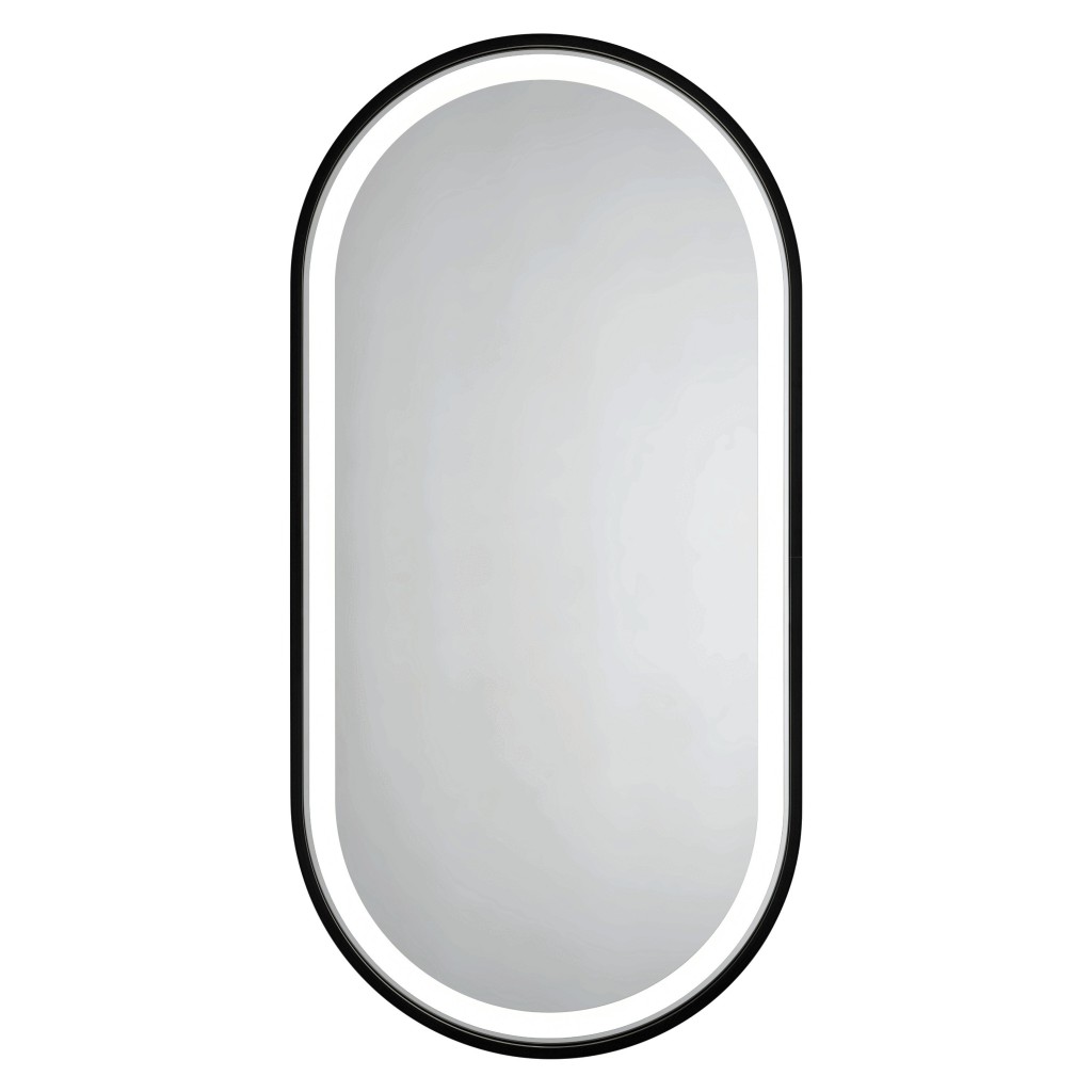 HOPA - Zrkadlo s LED osvetlením ERFURT BLACK - Rozmer A - 50 cm, Rozmer C - 100 cm OLNZERF5010B
