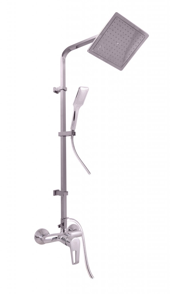 SLEZAK-RAV - Vodovodné batérie sprchová COLORADO s hlavovou a ručnou sprchou, Farba: chróm, Rozmer: 100 mm CO282.0 / 6