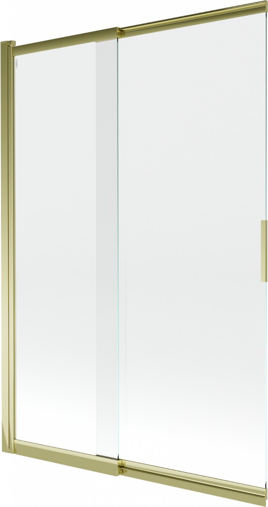 MEXEN - Fox 2-krídla posuvná vaňová zástena 120 x 150 cm, transparent, zlatá 891-120-002-50-00