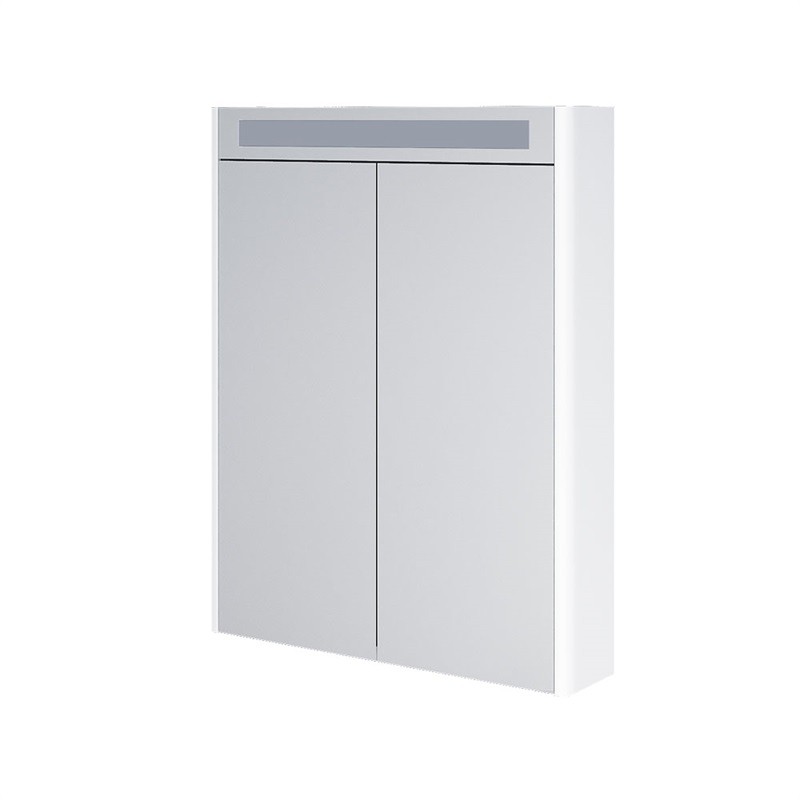 MEREO - Siena, kúpeľňová galérka 64 cm, zrkadlová skrinka, biela lesk CN416GB