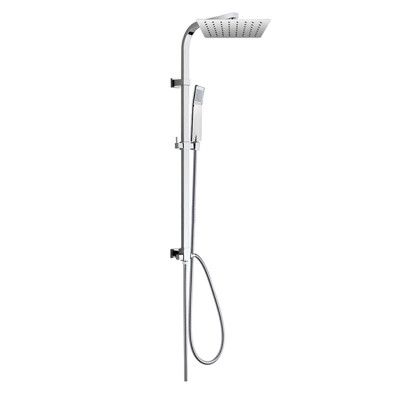 MEREO MEREO - Sprchový set Quatro s tyčou, hadicou, ručnou a hlav. hranatou sprchou, slim, nerez CBQ60101SKN