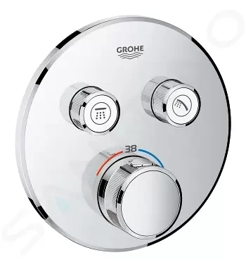 GROHE - Grohtherm SmartControl Termostatická sprchová batéria pod omietku, 2 ventily, chróm 29119000