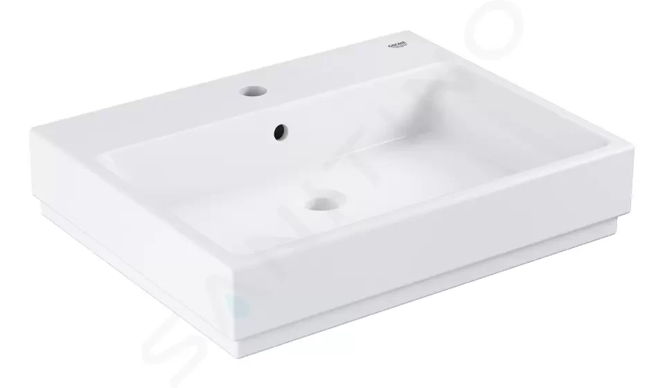 E-shop GROHE - Cube Ceramic Umývadlo s prepadom, 600 mm x 490 mm, PureGuard, alpská biela 3947300H