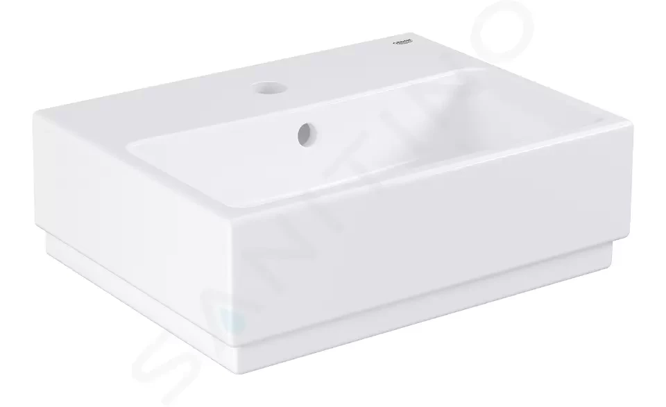 E-shop GROHE - Cube Ceramic Umývadlo s prepadom, 455x350 mm, PureGuard, alpská biela 3948300H