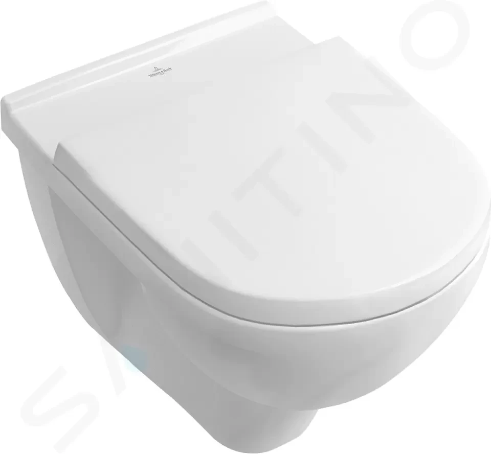 E-shop VILLEROY & BOCH - O.novo Závesné WC s doskou SoftClose, Combi-Pack, s CeramicPlus, biela 5660H1R1