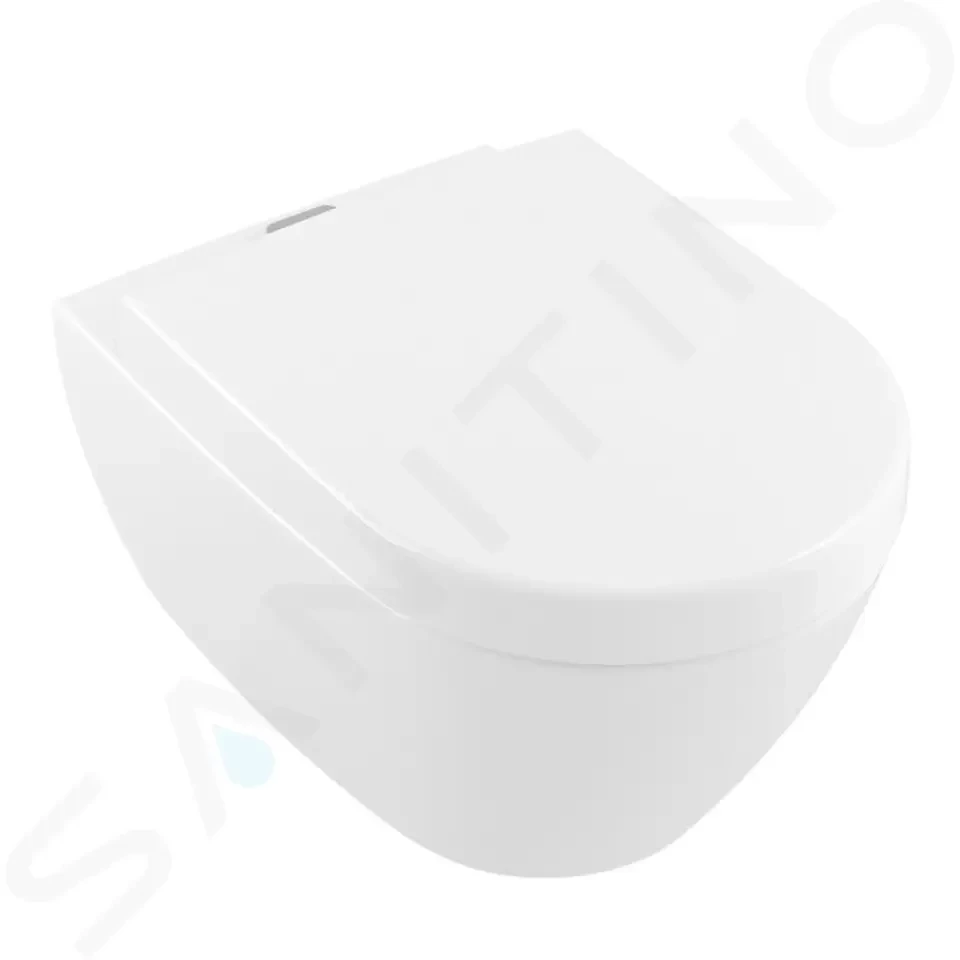 VILLEROY & BOCH - Subway 2.0 Závesné WC, hlboké splachovanie, Aquareduct, DirectFlush, s CeramicPlus, alpská biela 5614A1R1