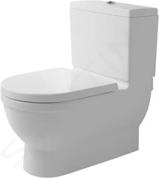 DURAVIT - Starck 3 Stojacia kombinačná misa Big Toilet, 435 mm x 400 mm x 735 mm, biely – misa 2104090000