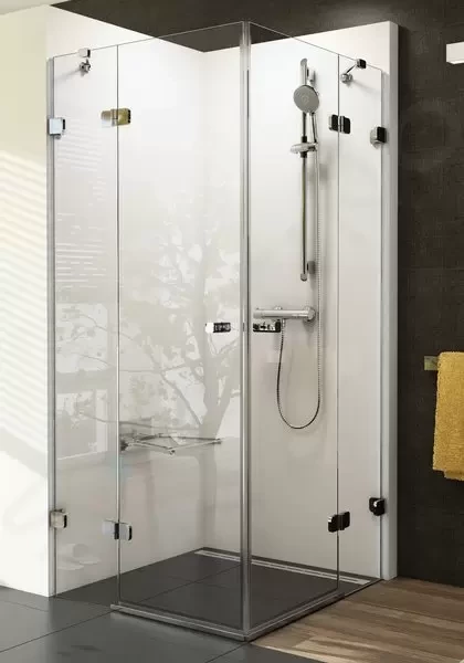 RAVAK - Brilliant Rohový sprchovací kút štvordielny BSRV4-80, 783 mm – 795 mm, farba chróm, sklo transparent 1UV44A00Z1