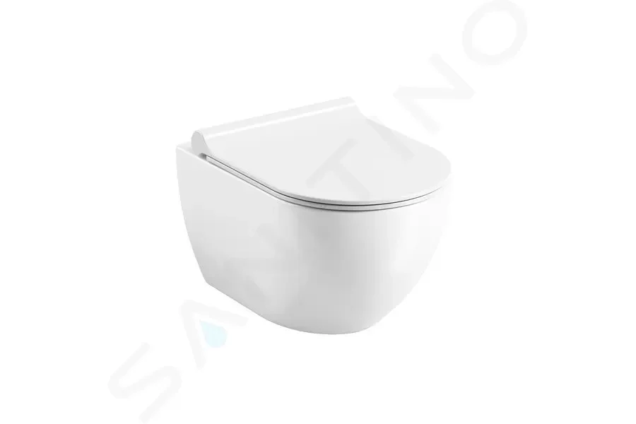RAVAK - Chrome WC závesné Uni, RimOff, biela X01535