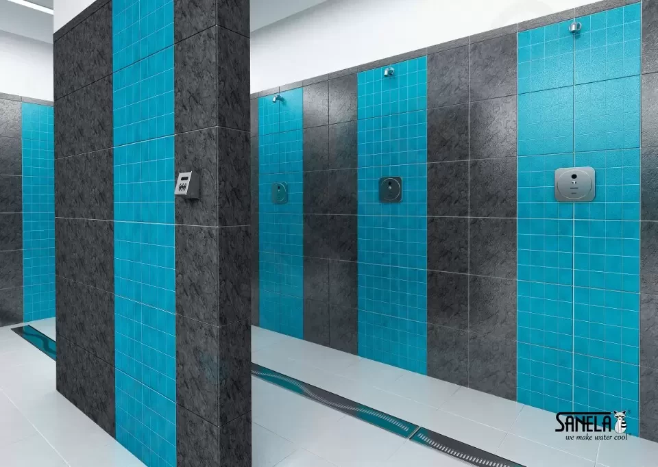 SANELA - Senzorové sprchy Ovládanie spŕch tlačidlom piezo na jednu vodu, chróm (SLS 01P)