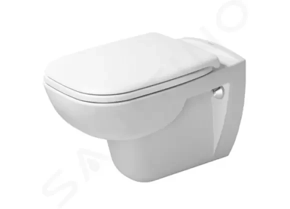 E-shop DURAVIT - D-Code Závesné WC, Rimless, doska SoftClose, biela 45700900A1