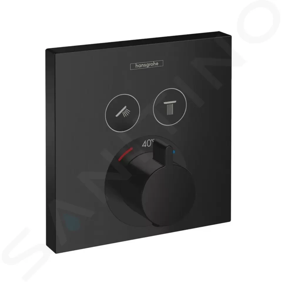 HANSGROHE - Shower Select Termostatická batéria pod omietku na 2 spotrebiče, matná čierna 15763670
