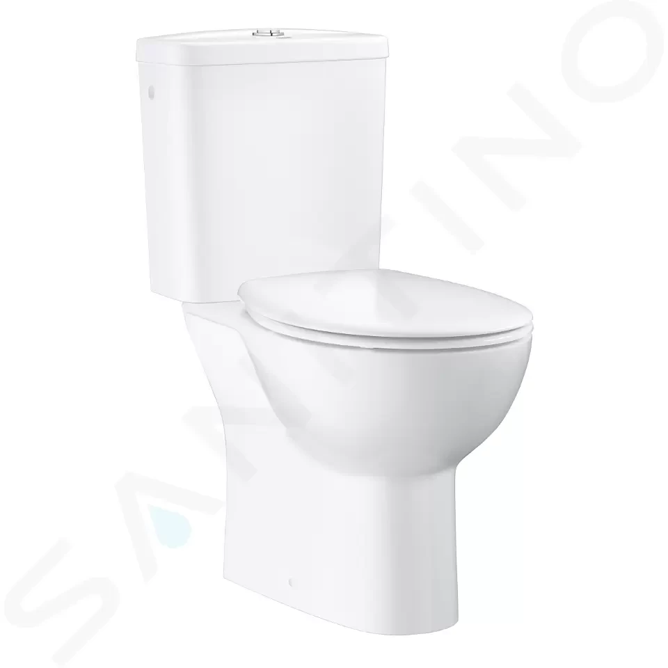 GROHE - Bau Ceramic WC kombi set s nádržkou a WC doskou SoftClose, Rimless, alpská biela 39496000