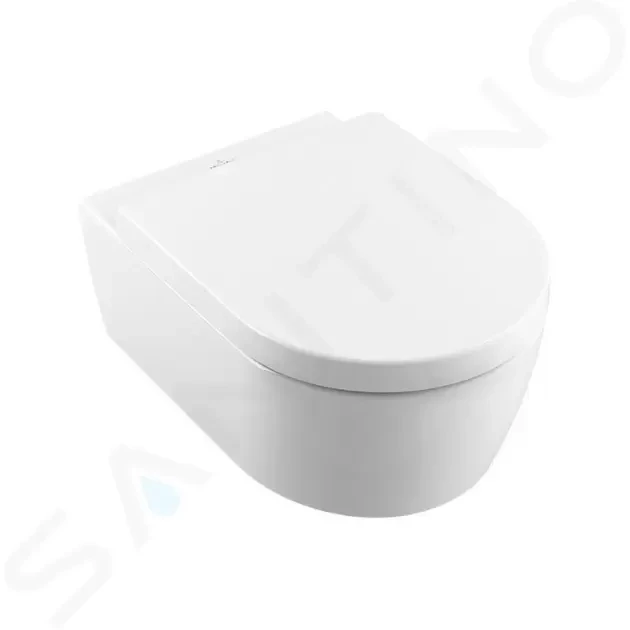 E-shop VILLEROY & BOCH - Avento Závesné WC s WC doskou SoftClosing, DirectFlush, alpská biela 5656HR01