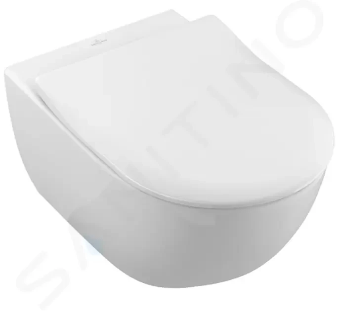 VILLEROY & BOCH - Subway 2.0 Závesné WC s doskou SoftClosing, DirectFlush, CeramicPlus, alpská biela 5614R2R1