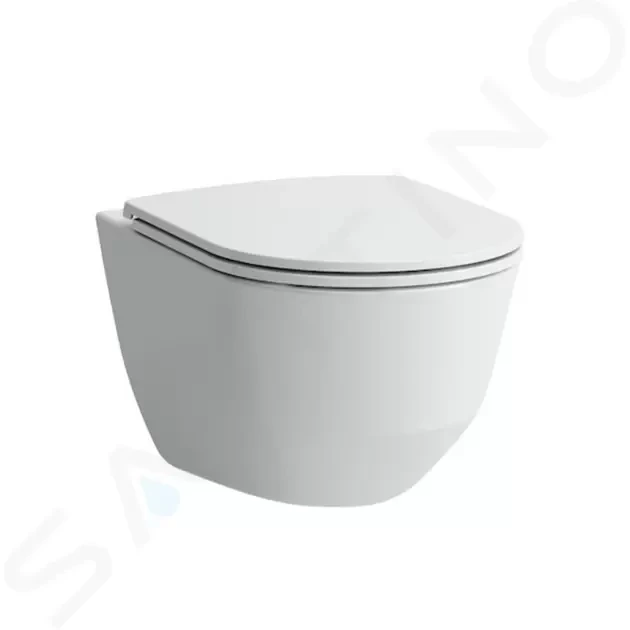 E-shop Laufen - Pro Závesné WC s WC doskou Slim, SlowClose, Rimless, biela H8669570000001