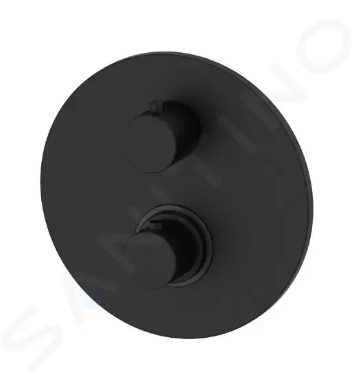 E-shop PAFFONI - Light Termostatická sprchová batéria pod omietku s telesom, 2 výstupy, matná čierna LIQ018NO