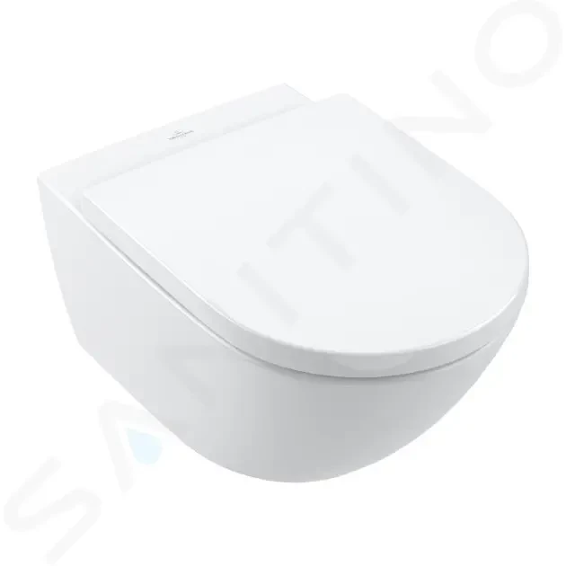 VILLEROY & BOCH - Subway 3.0 Závesné WC s doskou, SoftClosing, TwistFlush, CeramicPlus, alpská biela 4670TSR1