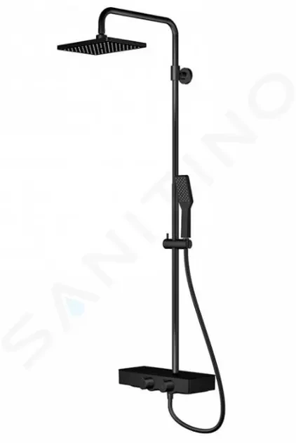 E-shop STEINBERG STEINBERG - 390 Sprchový set s termostatom, 258x186 mm, matná čierna 390 2700 S