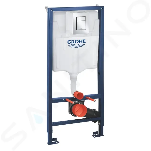 GROHE - Rapid SL Set predstenovej inštalácie pre závesné WC, tlačidlo SkateCosmopolitan S, chróm 39501000