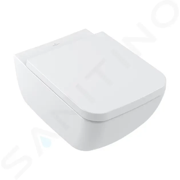 VILLEROY & BOCH - Collaro Závesné WC s doskou SoftClosing, DirectFlush, CeramicPlus, biela 4626HSR1