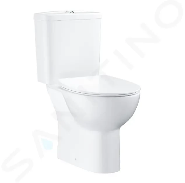 GROHE - Bau Ceramic WC kombi set s nádržkou a doskou Softclose, Rimless, DualFlush, alpská biela 39942000