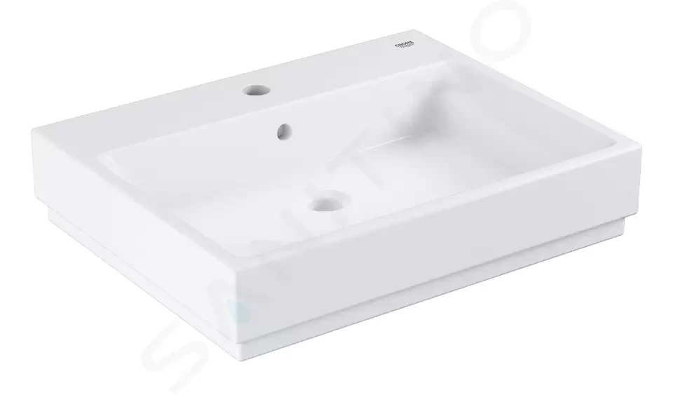 E-shop GROHE - Cube Ceramic Umývadlo s prepadom, 600x490 mm, PureGuard, alpská biela 3947700H