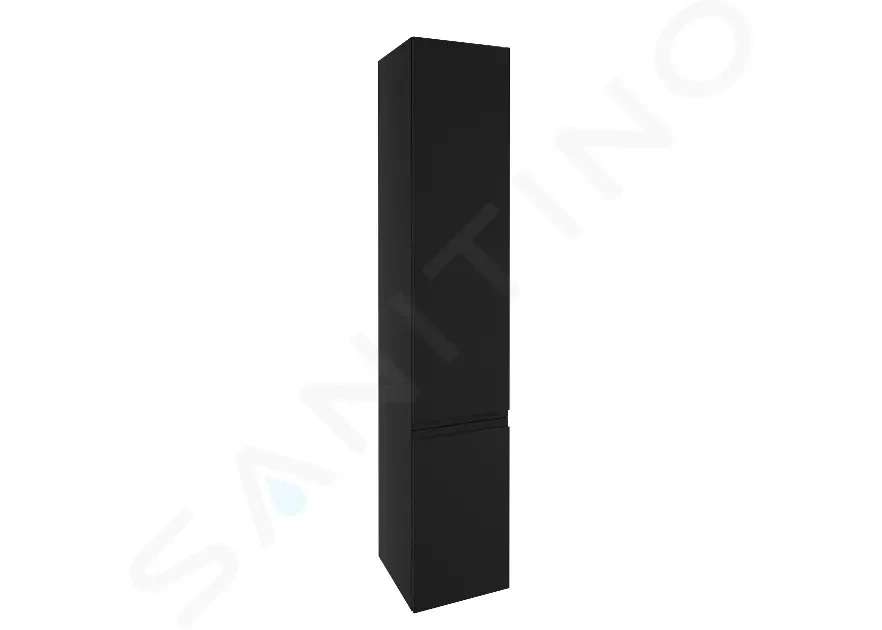 E-shop Kielle - Oudee Vysoká skrinka závesná, 157x30x32 cm, matná čierna 50202014