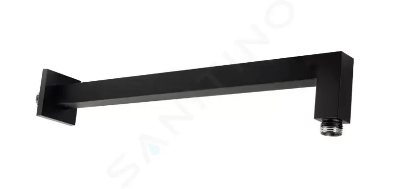 E-shop PAFFONI - Ringo West Sprchové rameno SQUARE, dĺžka 400 mm, matná čierna ZSOF063NO