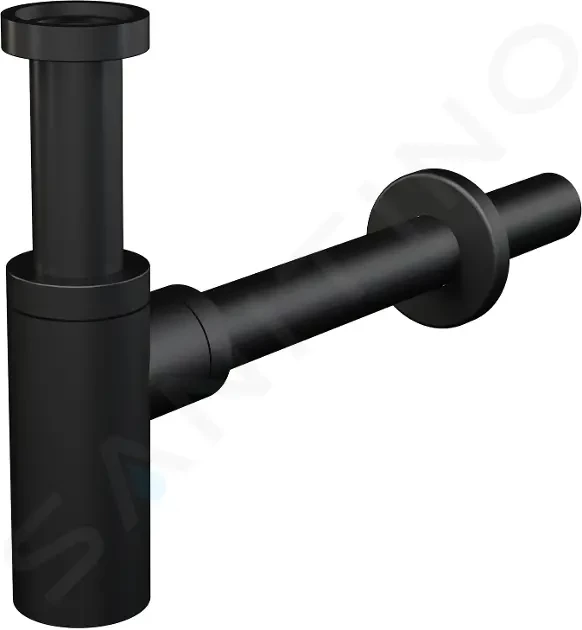 E-shop Kielle - Sifony Umývadlový sifón, priemer 32 mm, okrúhly, kov, matná čierna 30901014