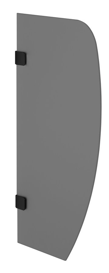 SAPHO - Deliaca stena medzi urinálmi 40x80 cm, tmavé sklo, čierna mat 2502-06