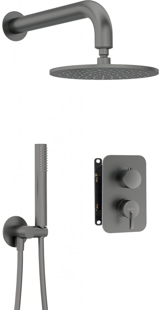 DEANTE DEANTE - Silia Concealed BOX, batéria Podomietkový sprchový set, s batériou BOX - so sprchovou hlavicou BXYYDQSM