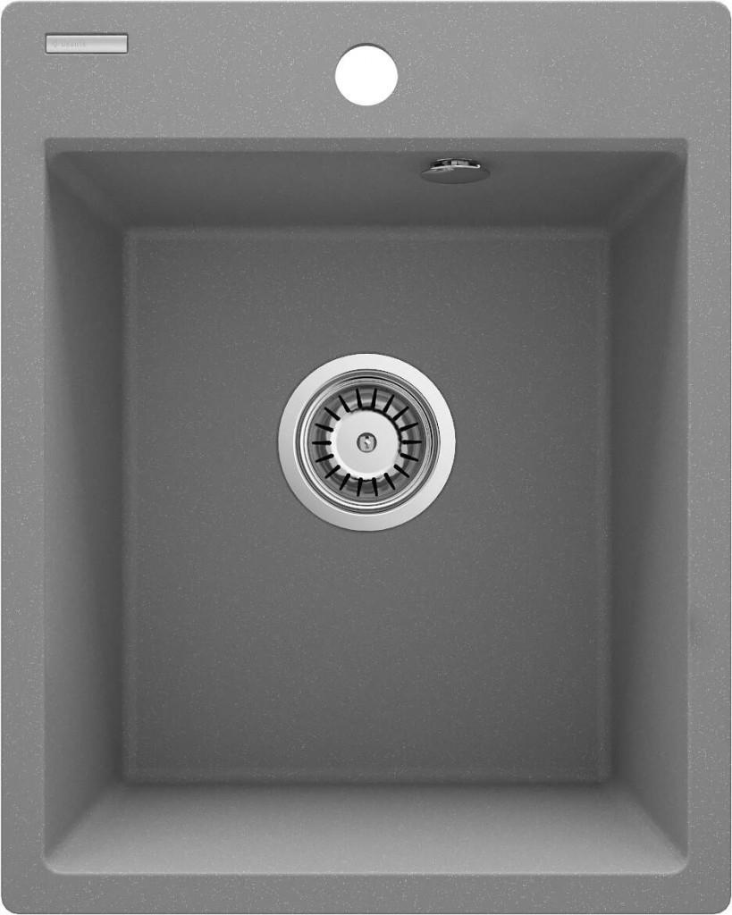 DEANTE DEANTE - Corio metalický šedý granitový drez, 1miska ZRC_S103