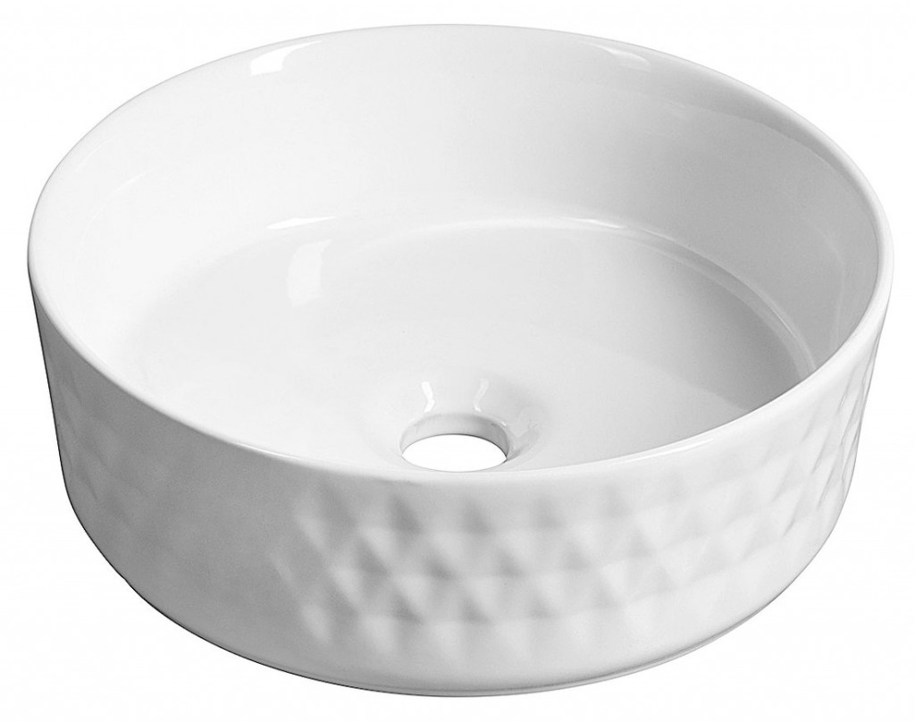 E-shop ISVEA - ROMBO keramické umývadlo na dosku, priemer 36cm, biela 10NF67036