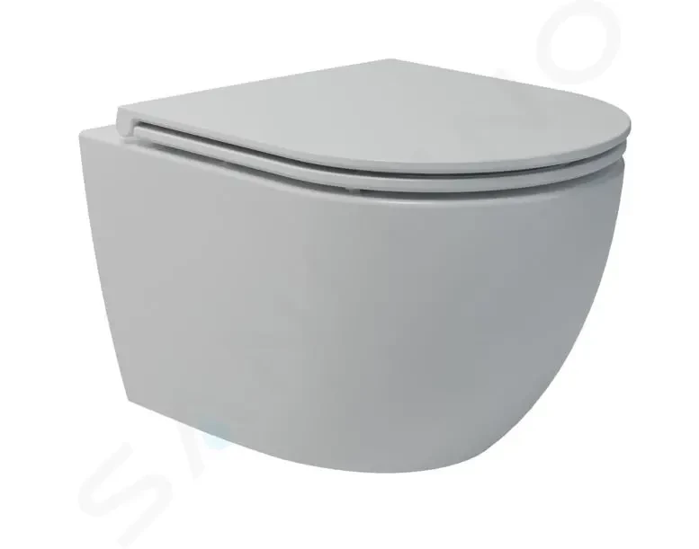 E-shop Kielle - Oudee Závesné kompaktné WC s doskou SoftClose, Vortex Rimless, biela 30102002