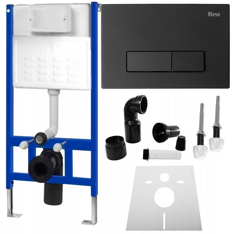 E-shop REA - Podomietkový WC systém + tlačidlá - H čierny KPL-90006