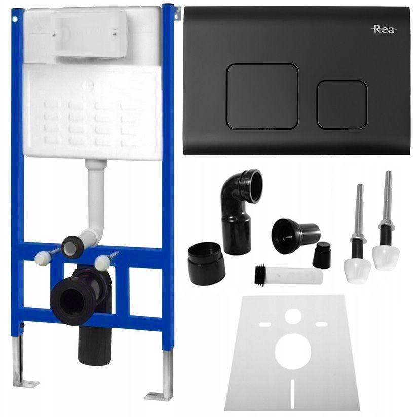E-shop REA - Podomietkový WC systém + tlačidlá - F čierny KPL-90007