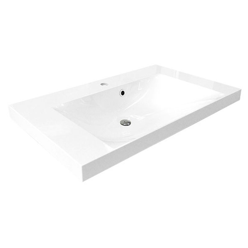 E-shop MEREO - Bino, kúpeľňová skrinka s umývadlom z liateho mramoru 101 cm, biela CN662M