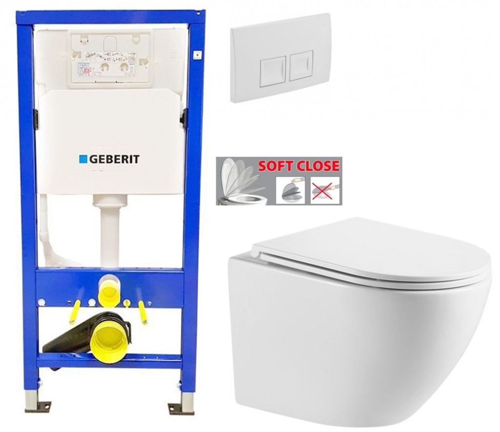 E-shop GEBERIT DuofixBasic s bielym tlačidlom DELTA50 + WC INVENA LIMNOS WITH SOFT se sedlem RIMLESS 458.103.00.1 50BI LI1