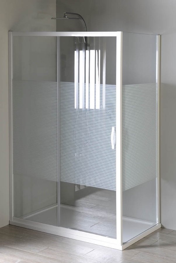 GELCO - ETERNO sprchové dvere posuvné 1100mm, sklo STRIP GE6911
