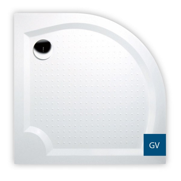 E-shop GELCO - VIVA90 sprchová vanička z liateho mramoru, štvrťkruh, 90x90cm, R550 GV559