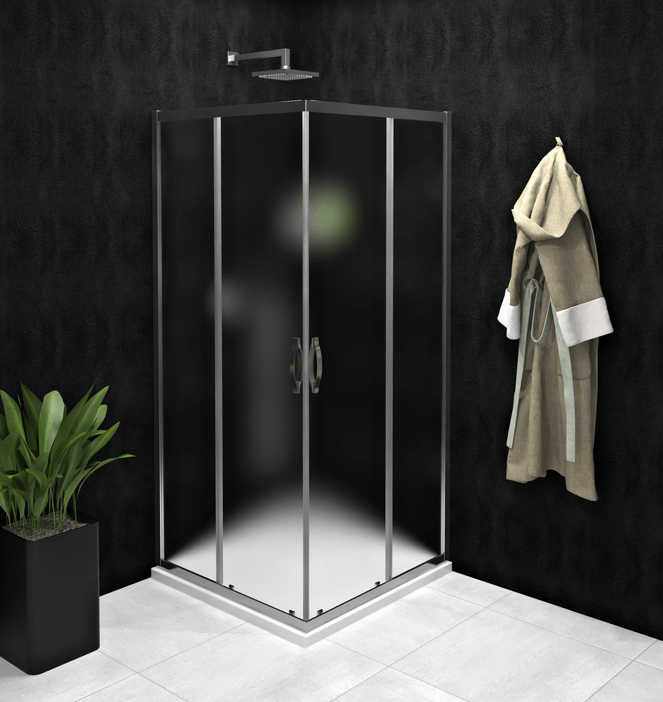 E-shop GELCO - SIGMA SIMPLY štvorcová sprchová zástena 900x900 rohový vstup, Brick sklo GS2490GS2490
