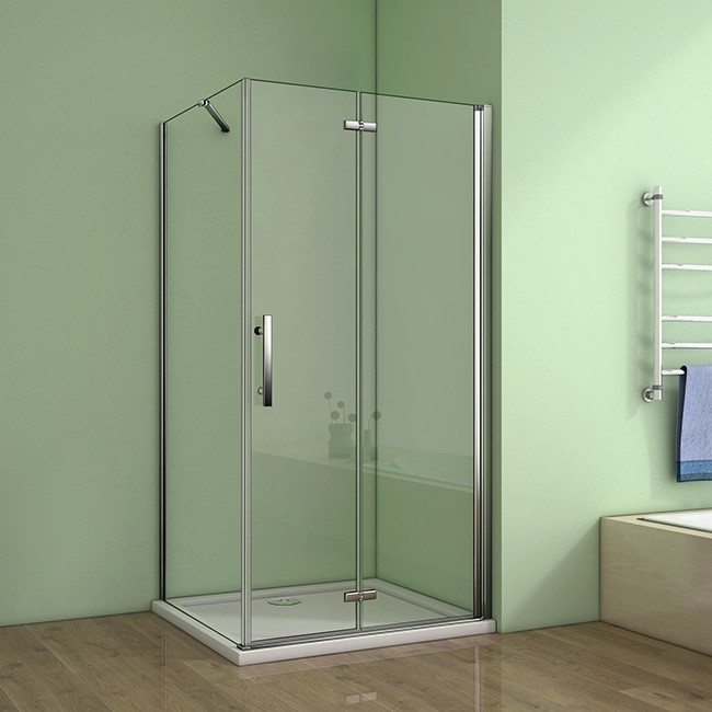 H K - Obdélníkový sprchový kout MELODY B8 90x76 cm se zalamovacími dveřmi včetně sprchové vaničky z litého mramoru SE-MELODYB89076/THOR-90x76