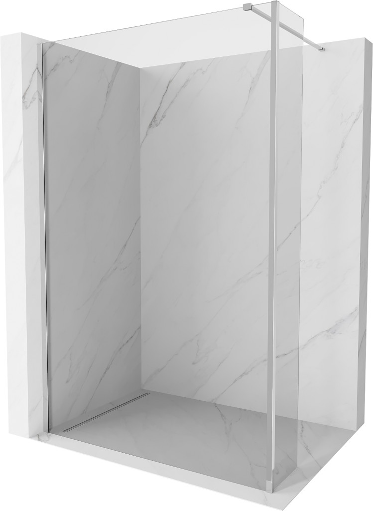 MEXEN/S - Kyoto Sprchová zástena WALK-IN 90 x 40 cm, transparent, chróm 800-090-212-01-00-040